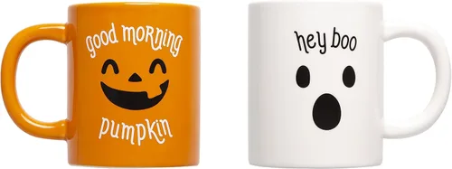 Miniatura 12 de Pearhead - Dead Inside Ghost, Taza de café de regalo incandescente de Halloween, accesorios de otoño para el hogar Dećor, 13 onzas