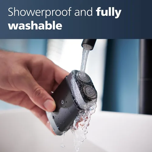Miniatura 7 de Philips Norelco Afeitadora portátil, afeitadora eléctrica húmeda y seca para llevar, sistema de cuchillas ComfortCut, cabezales flotantes 3D, diseño