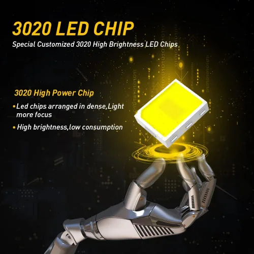 Miniatura 4 de Bombillas LED superbrillantes tamaño 194 Auxito; 168, 2825, W5W, T10, cuña 24, conjunto de chips 3014 SMD, bombillas LED de repuesto sin errores