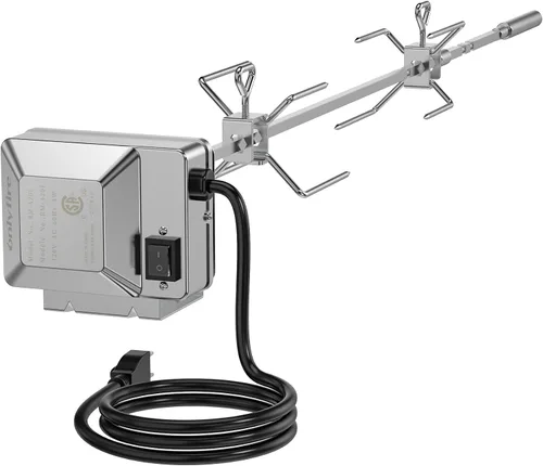 onlyfire Kit de Rotisserie para Parrilla a Gas Weber Genesis II y Genesis II LX Serie 200 y 300 de Acero Inoxidable