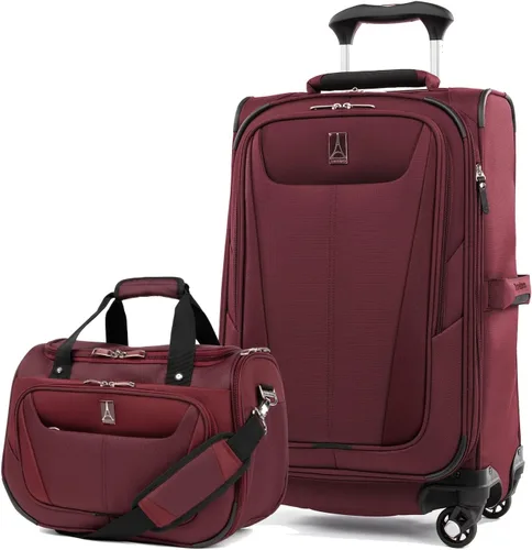Miniatura 115 de Travelpro Maxlite 5 - Juego de 2 piezas de equipaje de mano de tela, expandibles con 4 ruedas giratorias, bolso blando para debajo del asiento, Negro