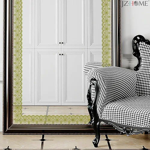 Miniatura 4 de Papel tapiz de encaje transparente, autoadhesivo, impermeable, decorativo para pared, para baño, cocina, sala de estar, dormitorio, espejo