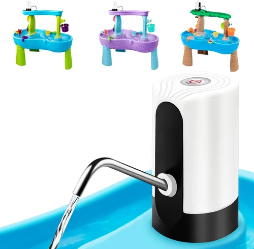 Miniatura 8 de Bomba de mesa de agua, bomba de agua eléctrica de portabilidad con cable de datos USB, bomba automática de botella de agua potable negra