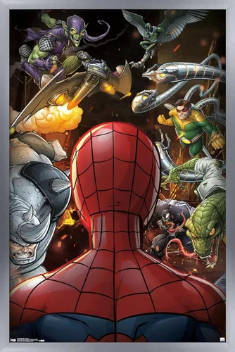 Miniatura 10 de Trends International Marvel Comics - Póster de pared de Spider-Man - Villains, 22.375 x 34 pulgadas, versión premium sin marco