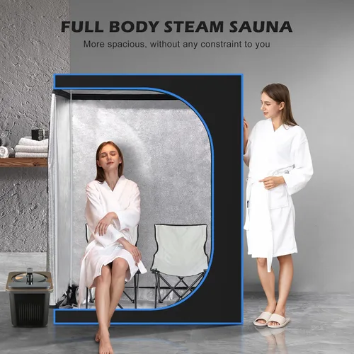 Miniatura 2 de Tienda de campaña portátil para sauna de vapor para 2 personas, terapia de cuerpo completo de gran tamaño, spa en casa, tienda de campaña de saunas