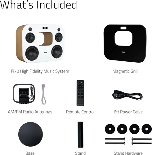 Miniatura 8 de Fluance Fi70W Sistema de Música Inalámbrico de Alta Fidelidad de Tres Vías con Potente Amplificador y Subwoofers Duales de 8" (Bambú de la Suerte)
