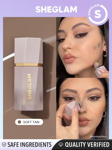 Miniatura 2 de SHEGLAM Sun Sculpt Barra de Contorno Líquido de Tonos Fríos de Larga Duración Maquillaje Bronceador en Crema - Bronceado Suave 01 Bronceado suave