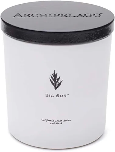 Miniatura 3 de Archipelago Botanicals Big Sur Luxe Candle Cedro de California, ámbar y almizcle Mezcla de cera de coco y mechas dobles Quema aproximadamente