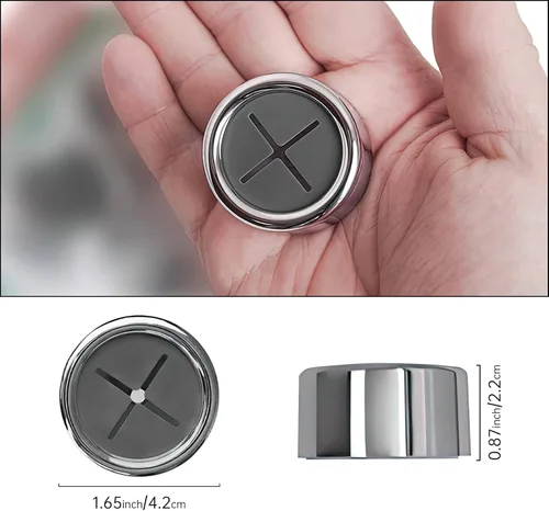 Miniatura 2 de Philbinden 3 piezas de ganchos para toallas de cocina redondos adhesivos para toallas de cocina con acabado en cromo premium y fácil instalación