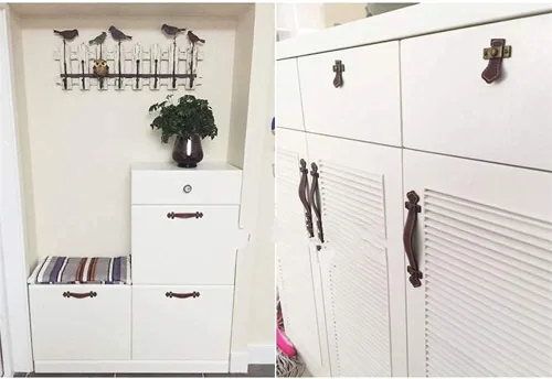 Miniatura 7 de Paquete de 5 tiradores de cuero para cajones, 6 pulgadas, hechos a mano, de cuero, para niños, pomos de cajón suaves para reemplazo de muebles