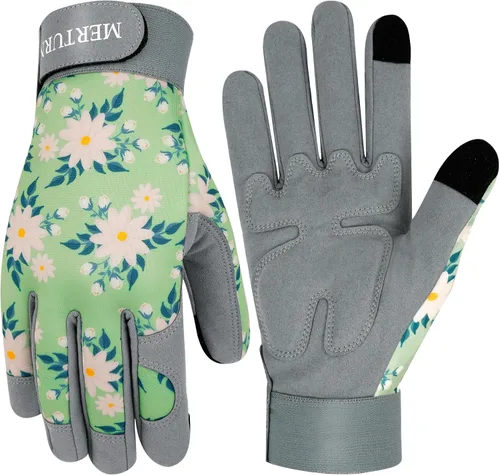Miniatura 10 de Guantes de jardinería para mujer, de cuero resistente, a prueba de espinas, guantes de trabajo para mujer ColorF
