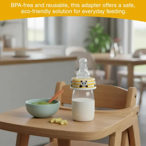 Miniatura 7 de Refresh-a-Baby - Adaptador de pezón reutilizable para biberón, convierte instantáneamente cualquier biberón en un sorbo con pezones de silicona Panda