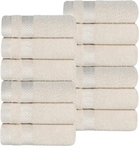 Miniatura 31 de Superior Juego de toallas de algodón de 9 piezas, toallas absorbentes suaves de felpa, artículos esenciales de baño, ducha, lujo, esponjosas