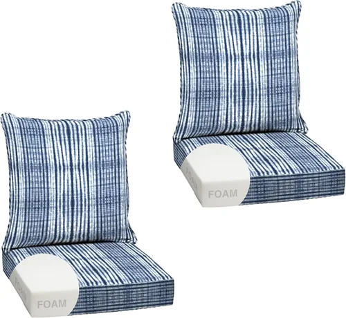 Miniatura 23 de Arden Outdoor Deep Seat Cushion Set, 24 x 24 pulgadas, Cojín para exteriores resistente al clima, a la lluvia y a la decoloración para silla, sofá