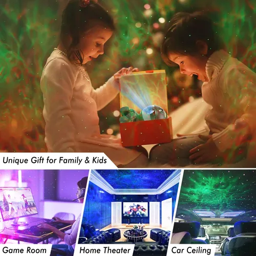 Miniatura 5 de Luz de Estrellas Nebulosa Astronauta para Niños - Proyector de galaxia para dormitorio/sala de juegos para adultos, decoración de cine en casa negro、