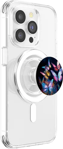 Miniatura 3 de PopSockets MagSafe PopGrip de mariposas azules de colores brillantes para iPhone