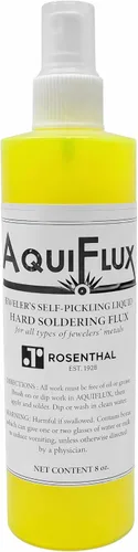 Rosenthal Collection Aquiflux Silver Flux para joyas de soldadura – Bajo residuo, flujo práctico líquido para juntas limpias de oro y plata (8 onzas)