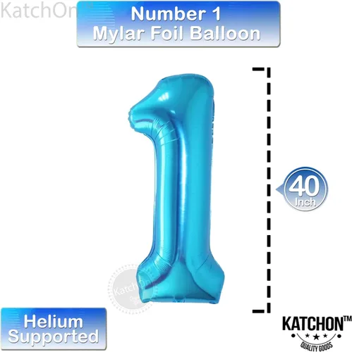 Miniatura 977 de KatchOn, Globo grande azul número 2 de 40 pulgadas Decoraciones de cumpleaños de Baby Shark para niño de 2 años Globo azul número 2 Globo