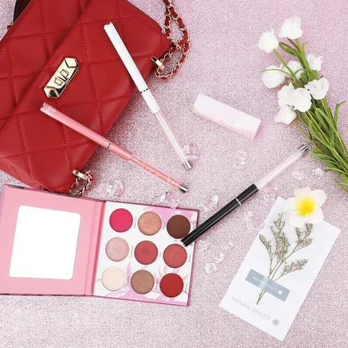 Miniatura 6 de G2PLUS 3 cepillos de cejas con tapa, cepillo portátil y flexible, cepillos de rímel de pestañas, aplicador, herramientas de maquillaje para Negro