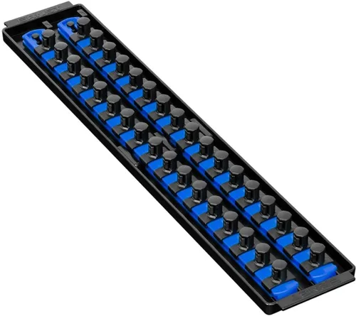 Miniatura 10 de Ernst Manufacturing Organizador de Dados Boss de 18 Pulgadas con 2 Rieles de 1/2 Pulgada de Impulso con Sujeción Segura de Bloqueo Giratorio y Rojo
