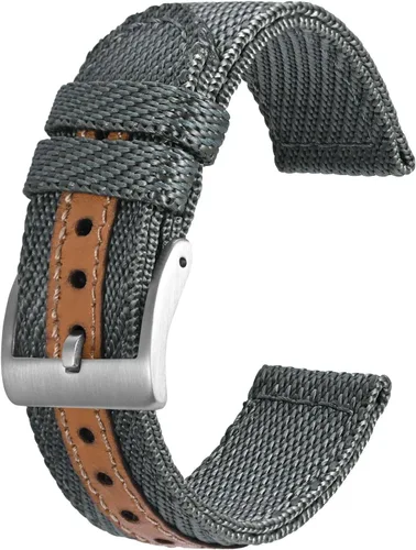 BISONSTRAP Correas de reloj deportivas de nailon, correa de reloj militar para hombre, 0.709 in, 0.787 in, 0.866 in, varios colores