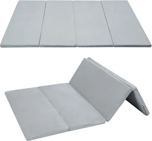 Miniatura 11 de MeMoreCool Colchón de Piso para Niños, Tapete de Juego Tapete Muscular Grande 6x4 Pies, Colchón Futon de Espuma Engrosada para Sala de Juegos, Gris