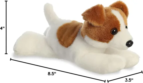 Miniatura 6 de Aurora® - Adorable Mini Flopsie™ perrito Jackie Russell™ - Animal de peluche, facilidad para jugar, compañero eterno - Marrón, 8 pulgadas