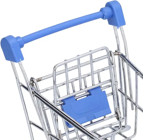 Miniatura 6 de Dpofirs Mini carrito de supermercado, carrito de compras, carrito de supermercado, mini carrito de compras, mini juguete de almacenamiento