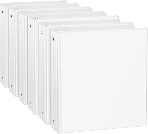 Miniatura 22 de CIXILDTS Carpeta de anillos redondos de 1 pulgada, carpeta estándar de 3 anillos para papel tamaño carta, carpetas de vista de presentación