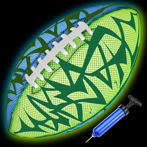 Jasonwell Fútbol que brilla en la oscuridad - Fútbol luminoso de agarre fuerte para niños, adolescentes, jóvenes, adultos, juguete de deportes al
