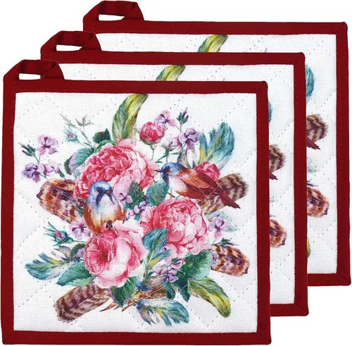 Miniatura 20 de Soporte para ollas de horno de algodón resistente al calor, agarradera de tela de toalla para cocina, guantes de horno para cocinar, cuadrado, 7 x 7