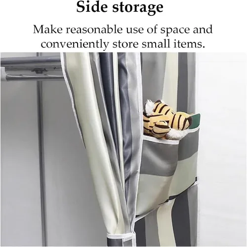 Miniatura 3 de large closets Portable Wardrobe Closet Thickened Steel Pipe Clothes Closet for Bedroom Hanging Large Closet Lightweight Portable Closet Space-saving