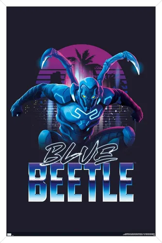 Miniatura 12 de Trends International DC Comics Movie Blue Beetle - Póster de pared de ciudad, 22.4 pulgadas de largo x 14.7 W, paquete de póster y montaje prémium
