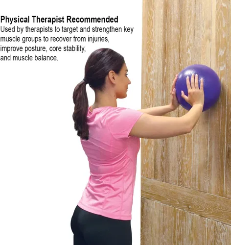 Miniatura 3 de Balego® Mini bola de Pilates, morado, 9 pulgadas