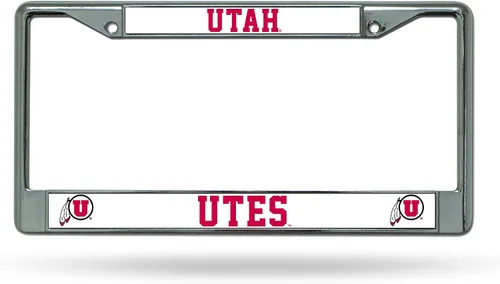Miniatura 16 de Rico Industries NCAA Premium 12" x 6" Chrome Frame with Plastic Inserts - Car/Truck/SUV Automobile Accessory