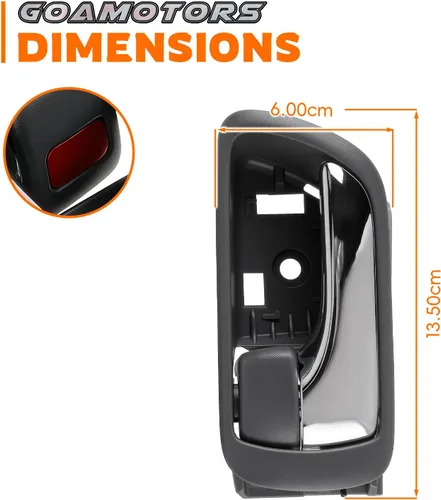 Miniatura 5 de GoaMotors Manijas interiores interiores para puertas compatibles con Toyota Camry 2002-2006, 1 par de manijas delanteras y traseras para el lado