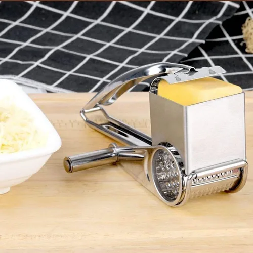 Miniatura 6 de Rallador de queso Rallador de patatas Rotación manual Trituración manual de acero inoxidable Rallador de trituración de patatas Rallador
