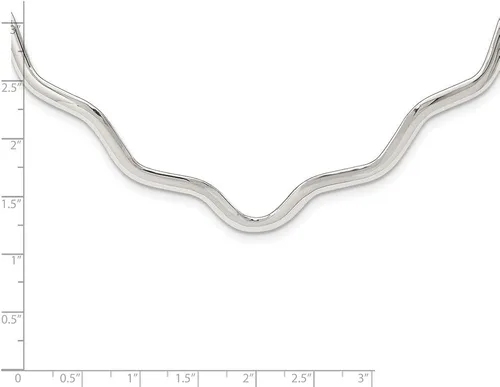 Miniatura 3 de Plata esterlina Ondulado V-Forma cuello cuello estilo QG1750