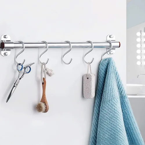 Miniatura 7 de Paquete de 100 ganchos en S de acero inoxidable de 2.75 pulgadas en forma de S, ganchos en S resistentes para colgar sartenes y ollas, tazas