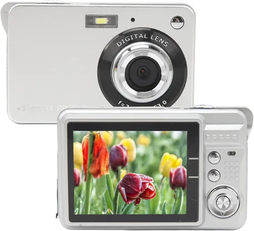 Cámara digital 4K, cámara de vlogging de 48MP con zoom 8X anti vibración, pantalla de 2.7 pulgadas, cámara compacta para fotografía