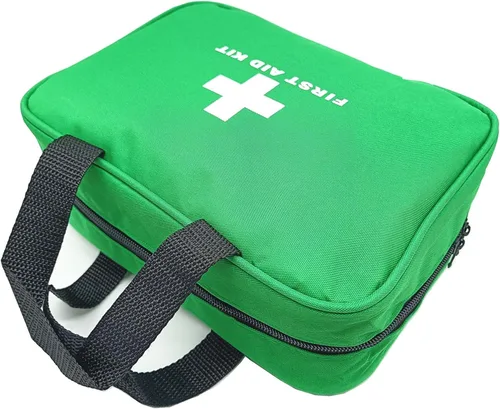 Miniatura 5 de Bolsa de primeros auxilios roja vacía de rescate de viaje para primeros auxilios, bolsa de emergencia para automóvil, hogar, oficina, cocina, Verde