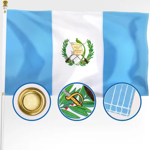 Miniatura 14 de XIFAN Bandera india prémium de 3 x 5 pies, para exteriores, grande, de doble cara, resistente, nailon 210D, bordado, bandera india nacional y país