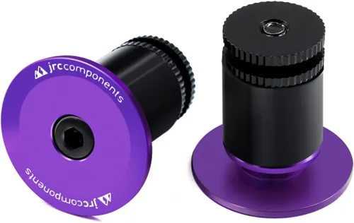 Miniatura 10 de JRC Components Tapones de aluminio para manillar de bicicleta Paquete de 2 tapones para manillar – Empuñaduras de barra Tapas de montaña