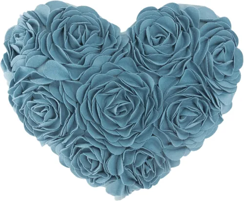 Miniatura 8 de JWH - Funda de cojín para el día de San Valentín con forma de corazón y diseño estético de flores en 3D, funda de cojín de terciopelo, decoración