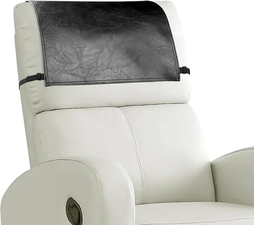 Miniatura 30 de Funda para reposacabezas para silla reclinable, protector para reposacabezas de piel sintética con correas elásticas, fundas para reposacabezas