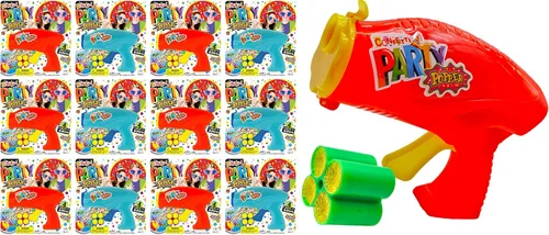 Miniatura 9 de JA-RU Poppers de confeti para niños (paquete de 6) coloridos disparadores de confeti, pistola de confeti, recuerdos de fiesta para revelación