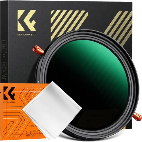 Miniatura 9 de K&F CONCEPT Filtro ND2-ND32 ND de 1.457 in y filtro polarizador circular CPL 2 en 1 para lente de cámara sin puntos X, resistente al agua