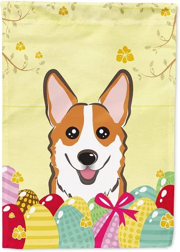 Miniatura 127 de Caroline's Treasures BB1920CHF - Bandera de caza de huevos de Pascua con diseño de bulldog francés, para casa, gran porche, para colgar en la pared