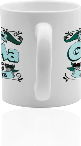 Miniatura 2 de Taza G-MA 11 oz. taza de cerámica blanca. Taza de café Gma.