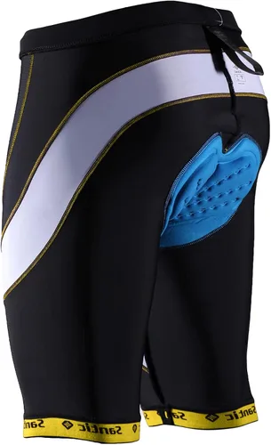 Miniatura 4 de Santic Pantalones cortos de ciclismo para hombre, pantalones cortos de ciclismo acolchados para hombre, pantalones cortos de ciclismo transpirables